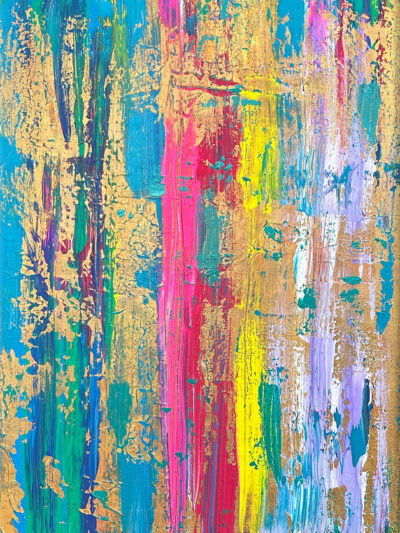 Bunt goldenes abstraktes Kunstwerk