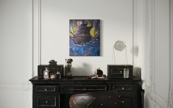 Piratenschiff in der Karibik Acryl auf Leinwand - Zeitgenössische Kunst