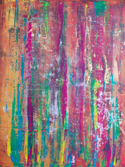 Acrylgemälde in warmen, weichen Farbtönen; Darstellung einer untergehenden Sonne in träumerischer Stimmung – inspiriert von der Ruhe und Melancholie des Abends zwischen Licht und Dunkelheit.