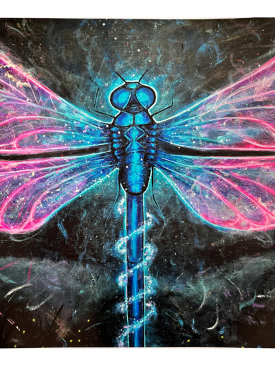 Libelle Print pink abstrakt